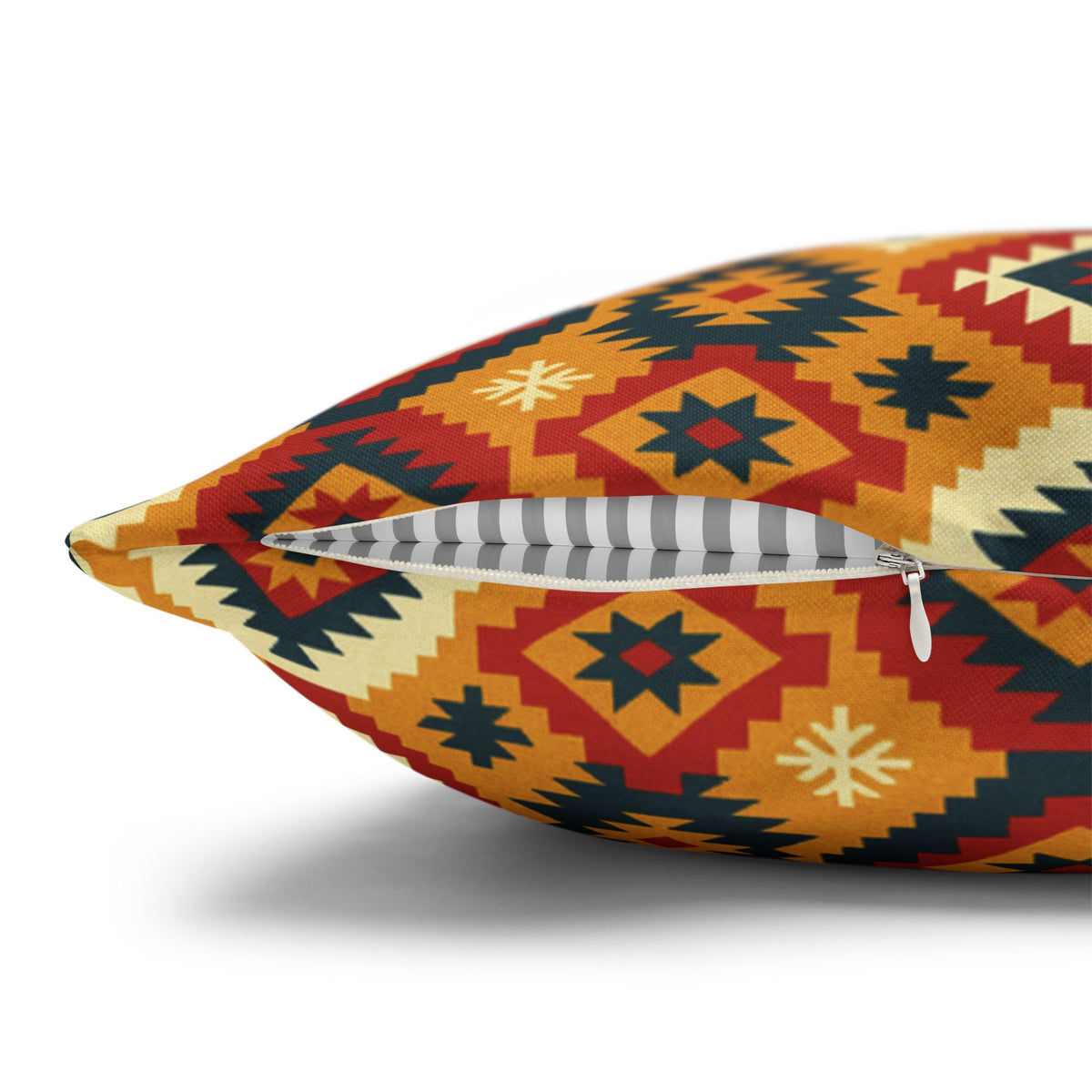 Southwestern Diamond Pattern Pillowcase | Aztec Geometric Throw Pillow, Decorative Cushion Cover, Boho Chic Home Decor, Gift for Her, Square