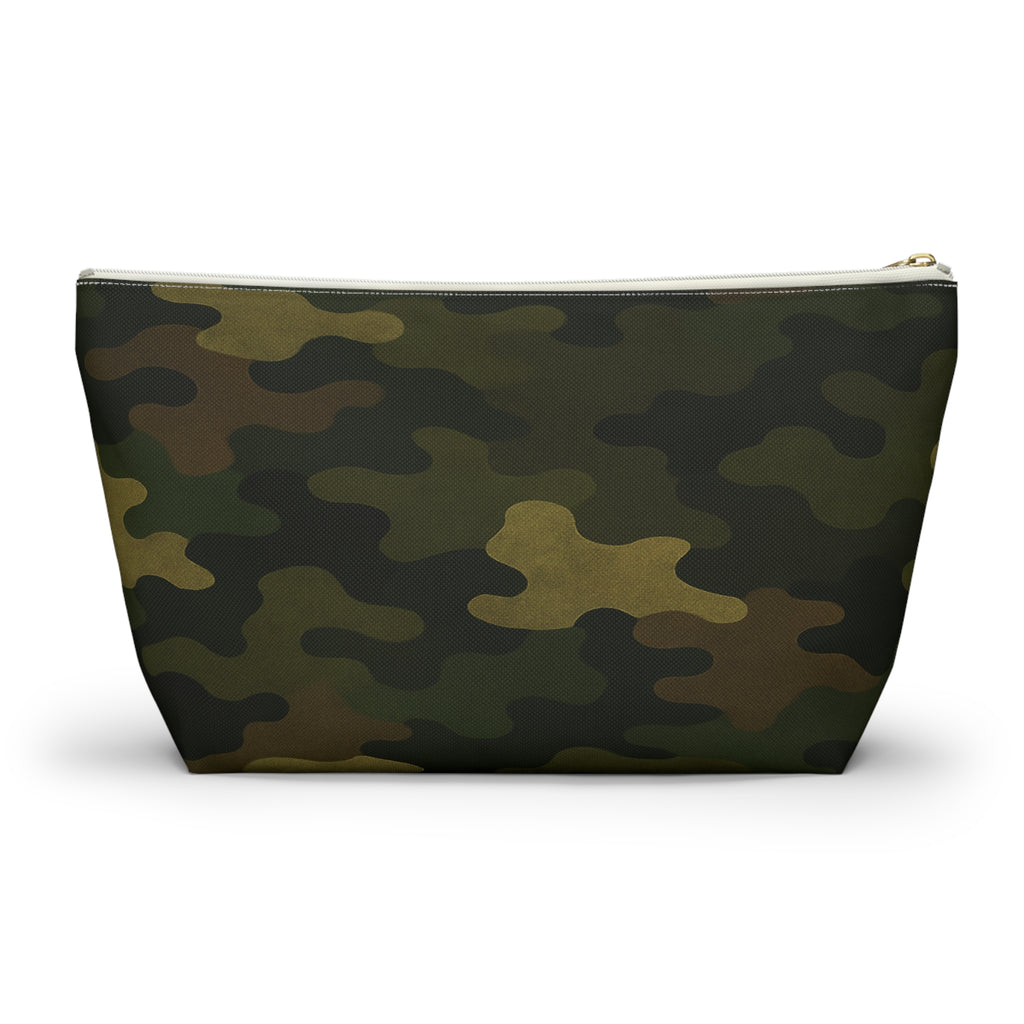 Camo Pattern Accessory Pouch | T-Bottom Zipper Pouch