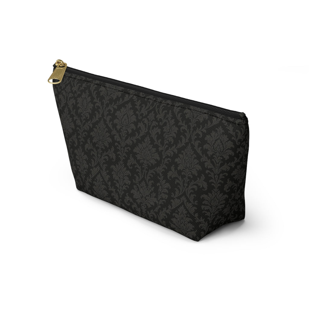 Black Damask Accessory Pouch