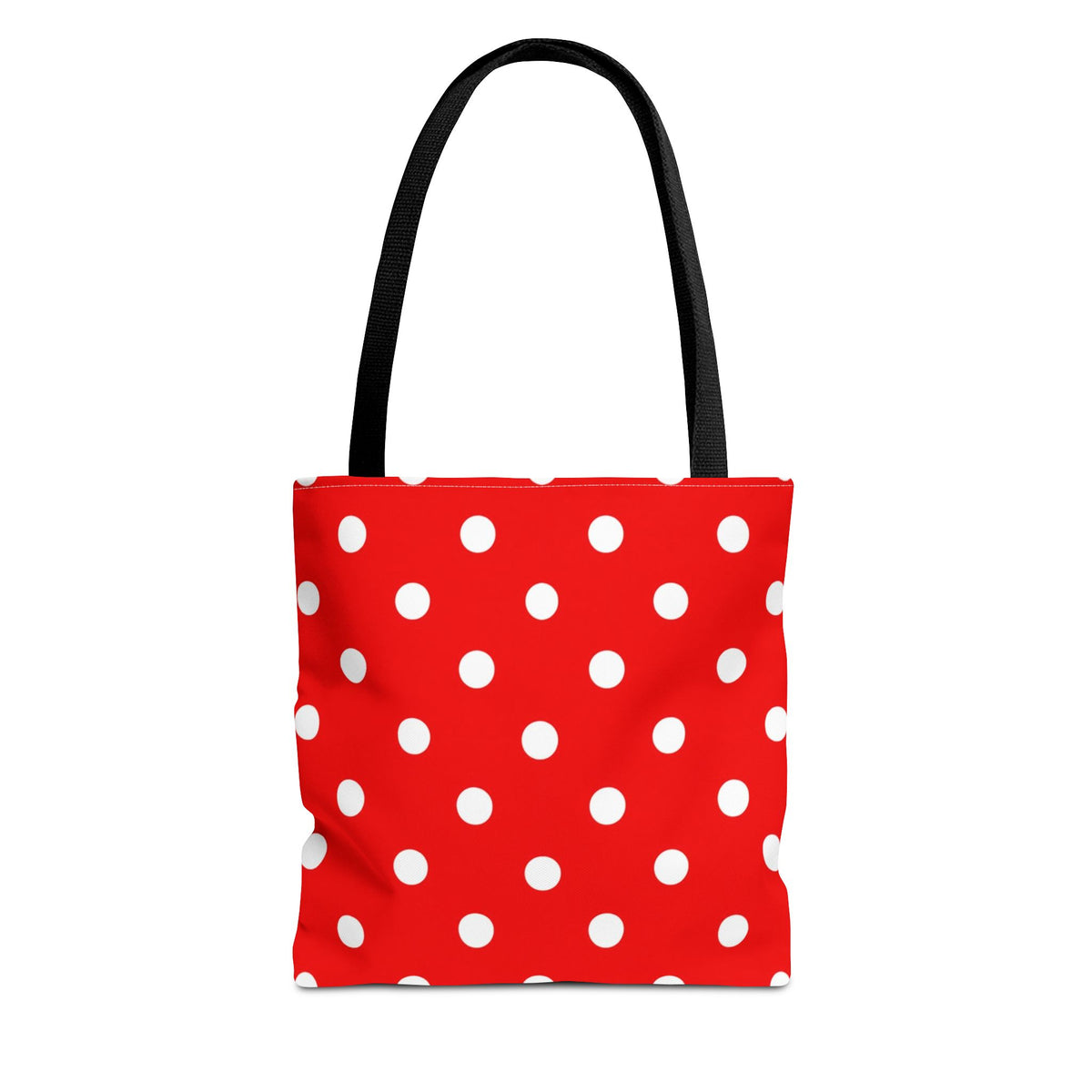Red Polka Dot Tote | White Dots on Red Canvas