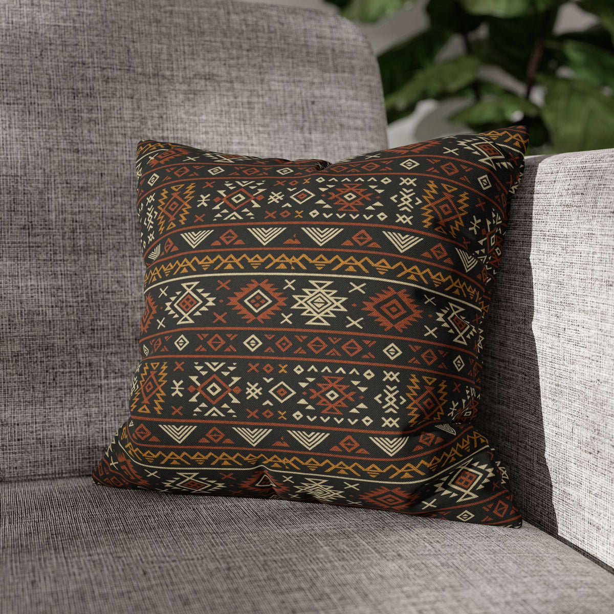 Southwestern Geometric Pattern Pillowcase | Aztec Stripe Boho Home Decor