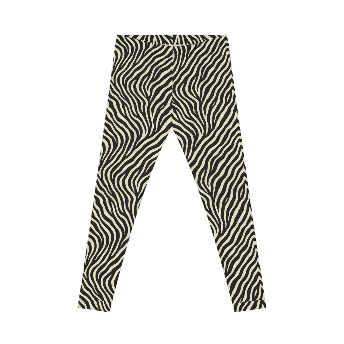 Zebra Print Leggings, Animal Print Pants, Black and White Leggings, Women's Yoga Tights, Stretchy Workout Leggings