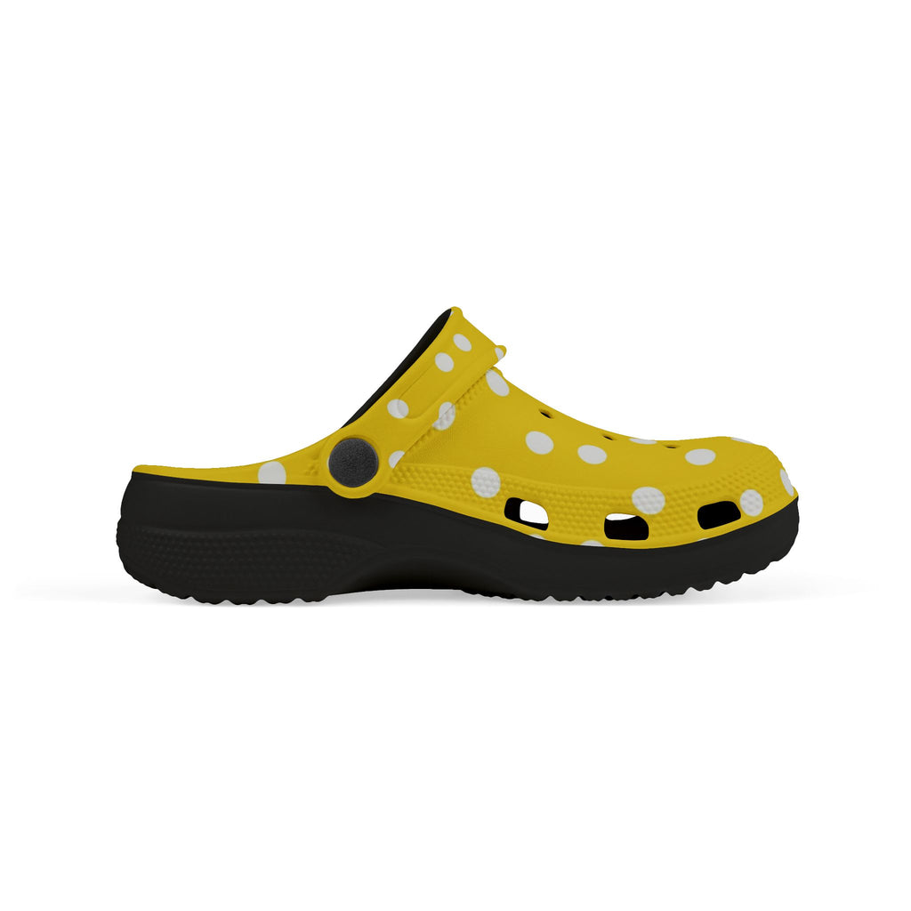 Kids Yellow Polka Dot EVA Foam Clogs