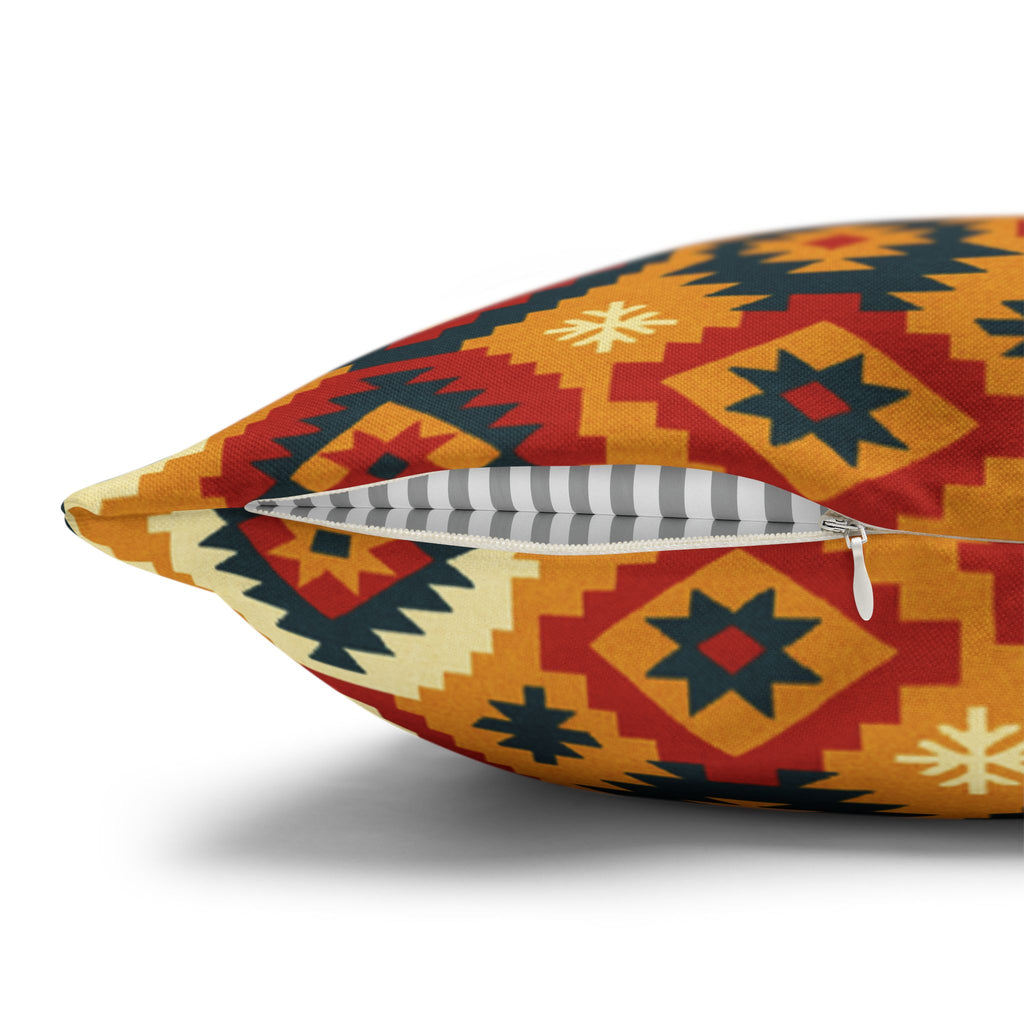 Southwestern Diamond Pattern Pillowcase | Aztec Geometric Throw Pillow, Decorative Cushion Cover, Boho Chic Home Decor, Gift for Her, Square