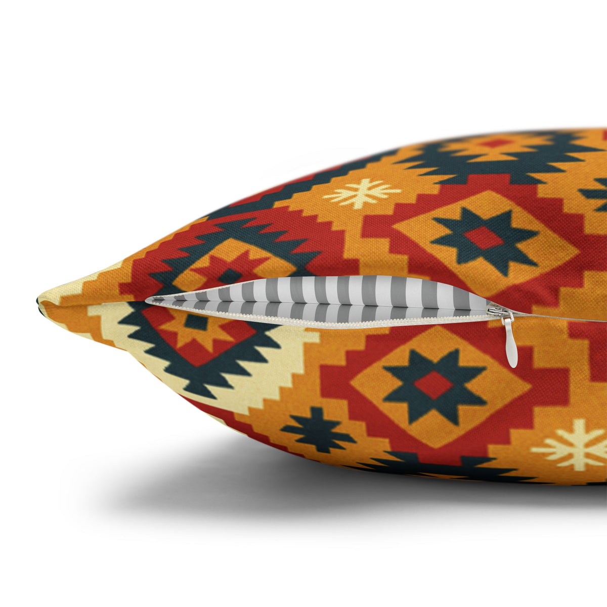 Southwestern Diamond Pattern Pillowcase | Aztec Geometric Throw Pillow, Decorative Cushion Cover, Boho Chic Home Decor, Gift for Her, Square