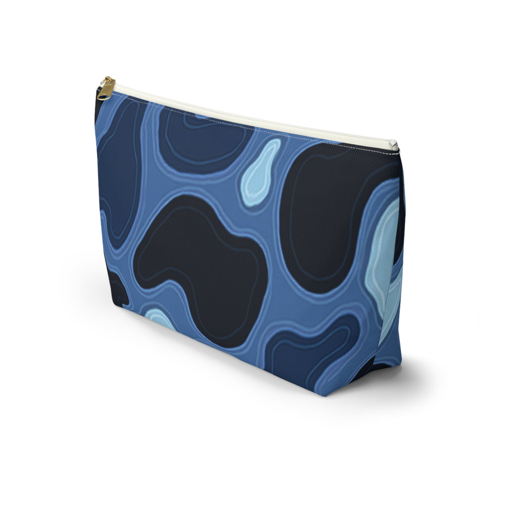 Patina Blue Topographic Accessory Pouch