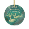 Seven Swans a-Swimming Ornament | Acrylic Christmas Tree Decoration | 12 Days of Christmas Ornament | Holiday Keepsake Gift & Festive Décor