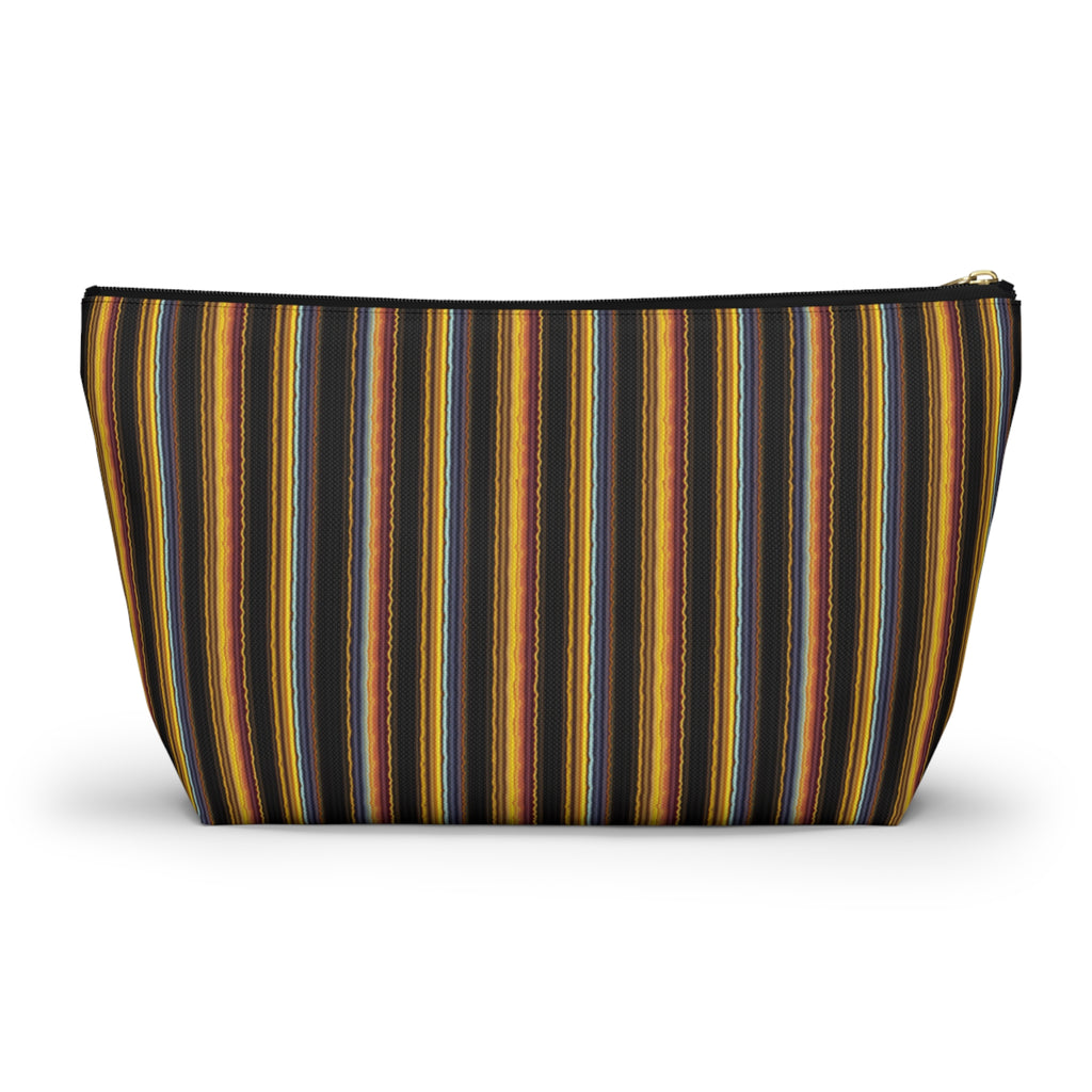 Autumn Stripe Accessory Pouch | T-Bottom Makeup Bag
