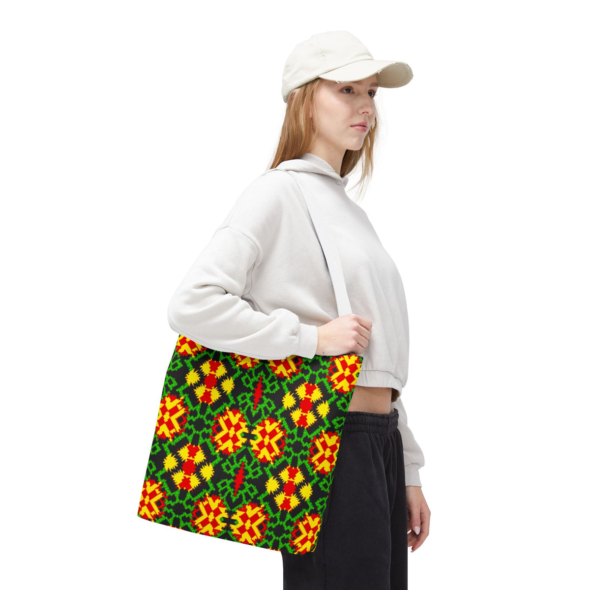 African Print Tote Bag, Ankara Tote, Ethnic Style Handbag, Colorful Market Bag, Tribal Print Shoulder Bag, Beach Tote