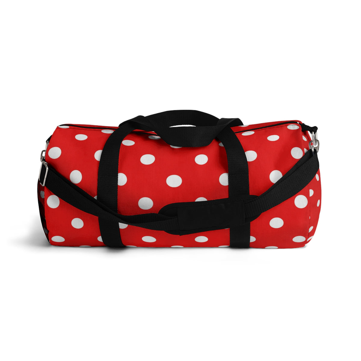 Red Polka Dot Duffel Bag – Retro Travel & Gym Tote