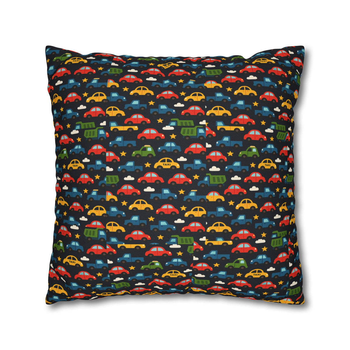 Colorful Cars Pattern | kids car pattern, black background, playful nursery decor