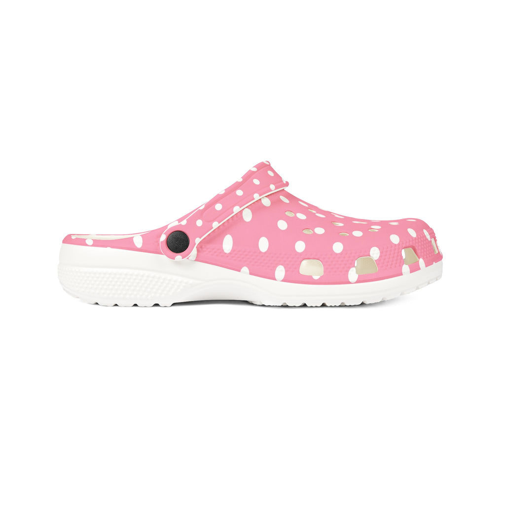 Pink Polka Dot EVA Foam Clogs