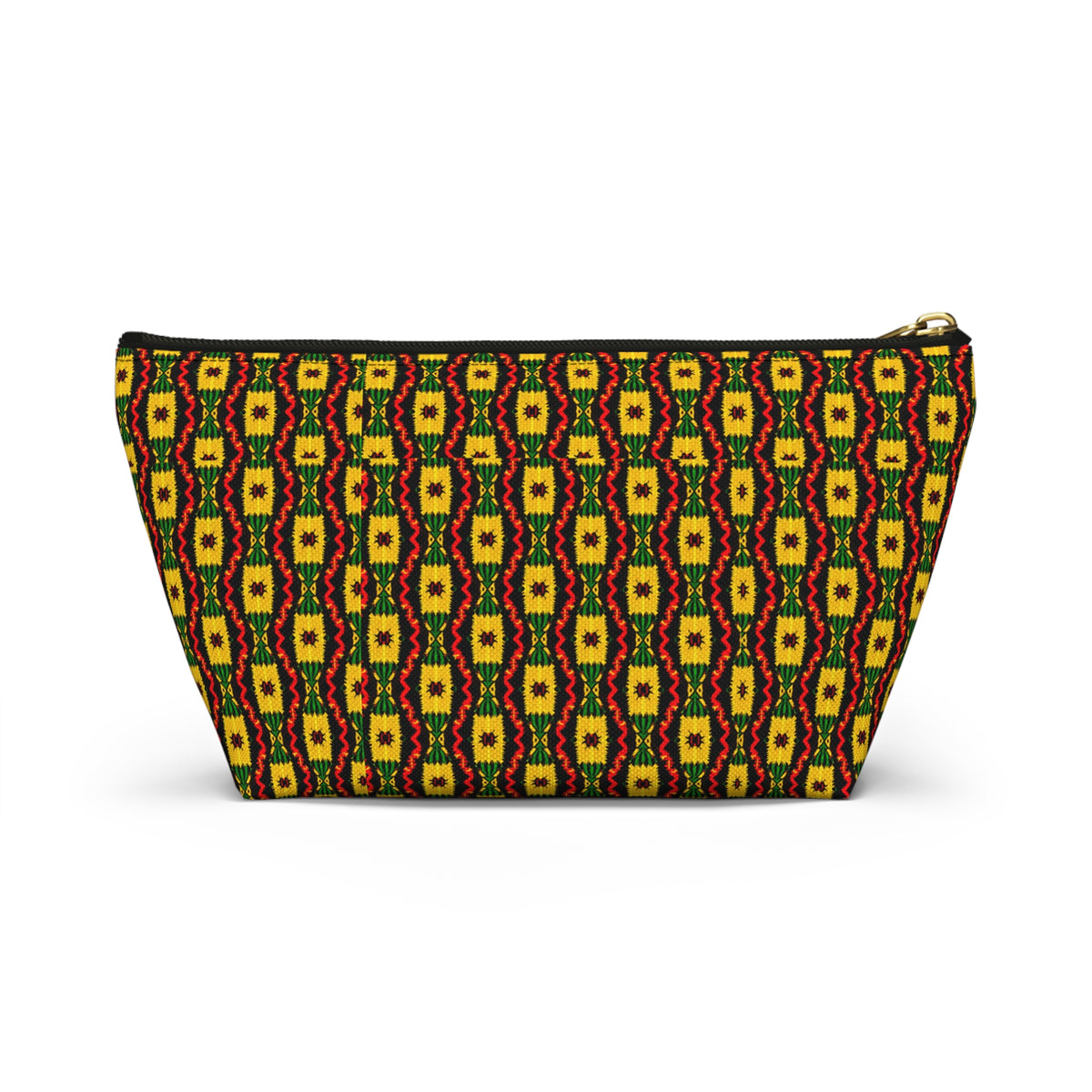 Geometric Aztec Pattern Accessory Pouch | T-Bottom Zip Cosmetic Bag