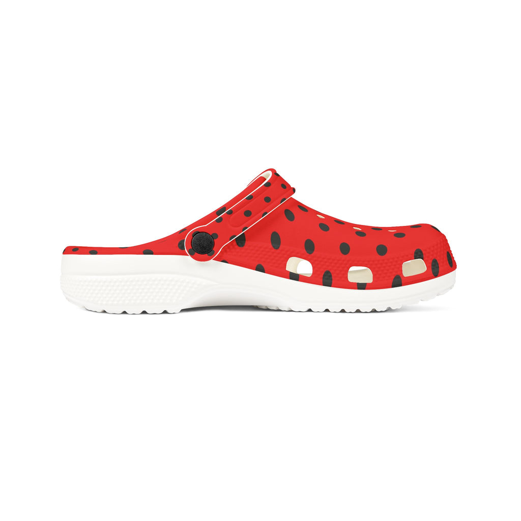 Red & Black Polka Dot EVA Foam Clogs
