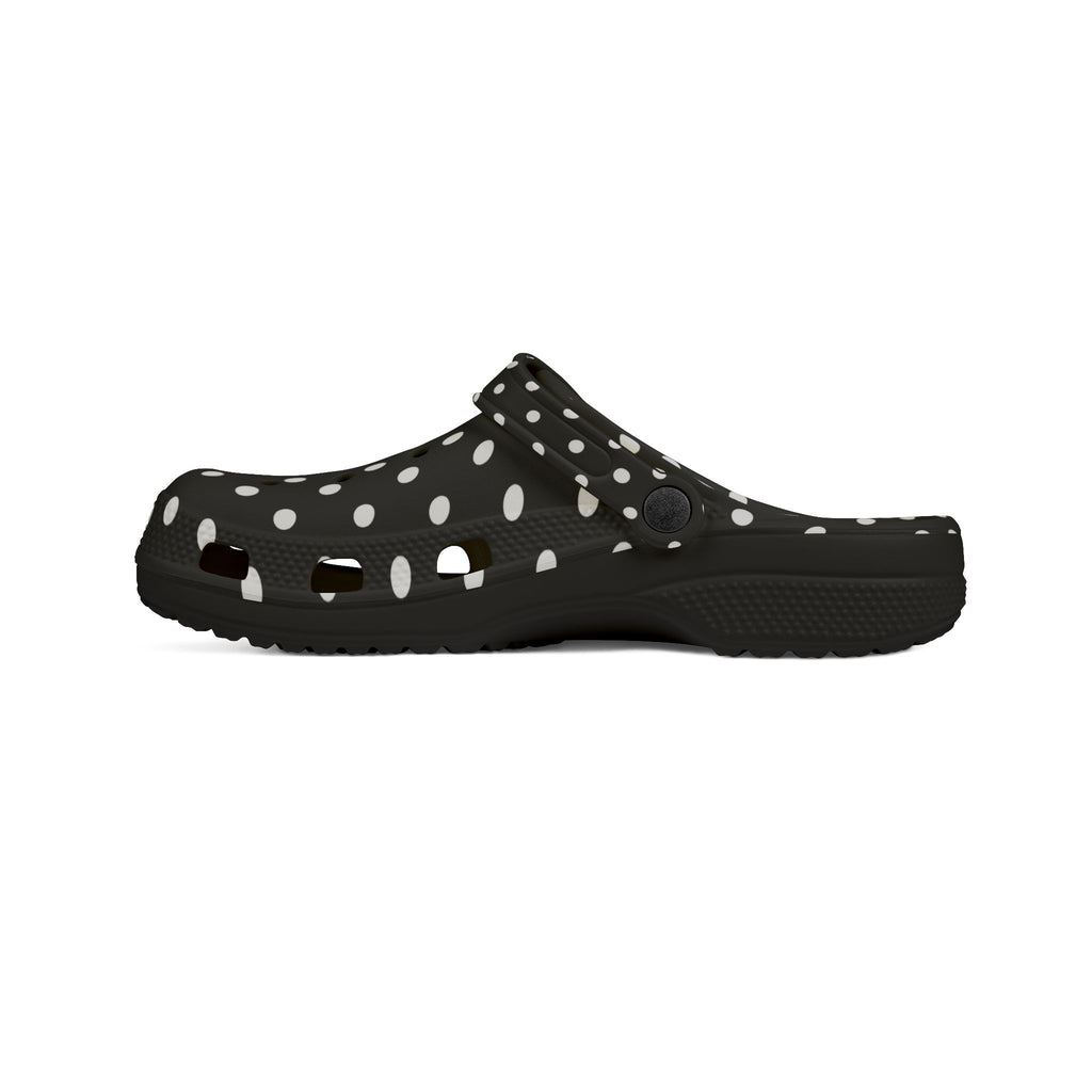 Black & White Polka Dot EVA Foam Clogs