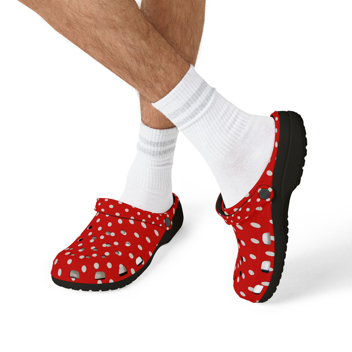 Red & White Polka Dot EVA Foam Clogs
