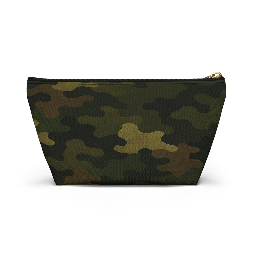 Camo Pattern Accessory Pouch | T-Bottom Zipper Pouch