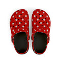 Kids Red & White Polka Dot EVA Foam Clogs