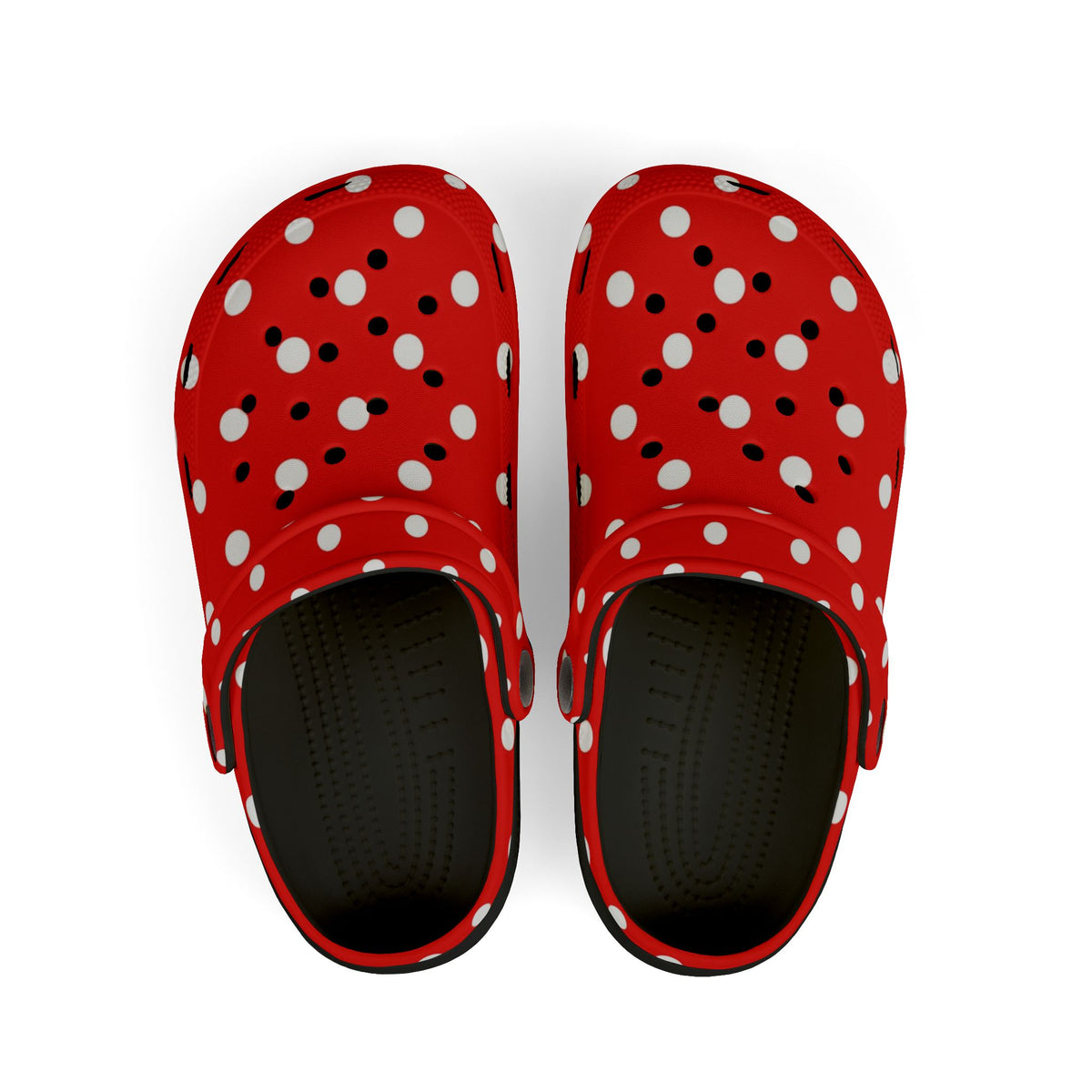 Kids Red & White Polka Dot EVA Foam Clogs