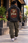 Proof of Life Snow Washed Loose Cotton Hoodie