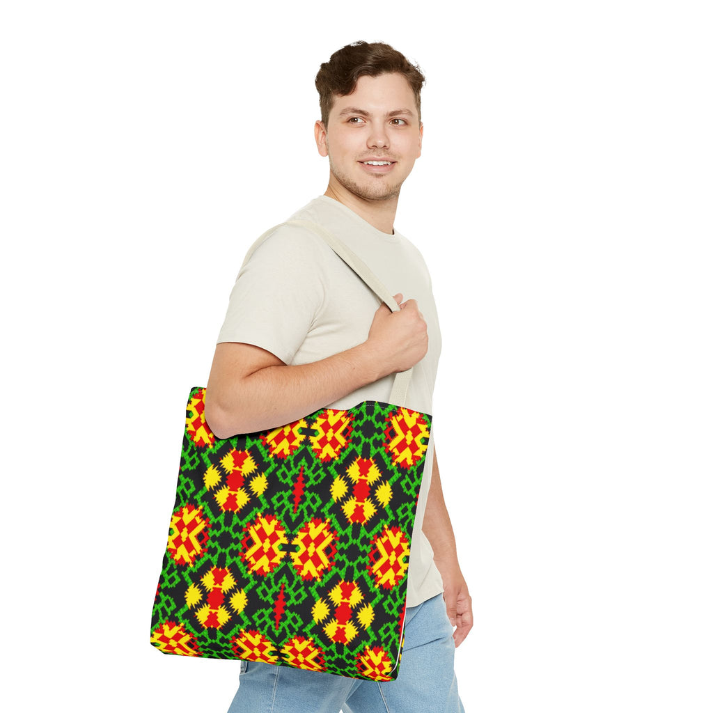 African Print Tote Bag, Ankara Tote, Ethnic Style Handbag, Colorful Market Bag, Tribal Print Shoulder Bag, Beach Tote
