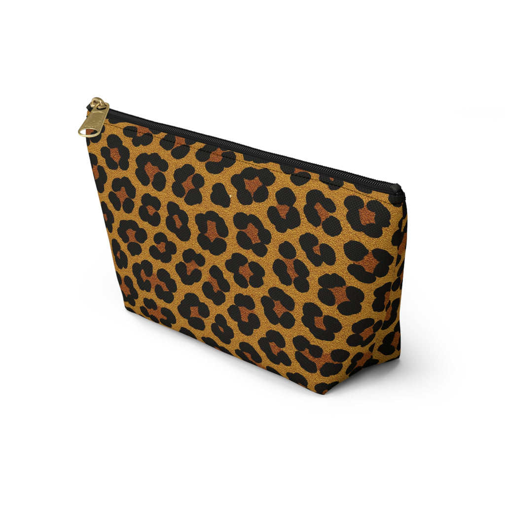 Leopard Print Accessory Pouch | T-Bottom Cosmetic Bag