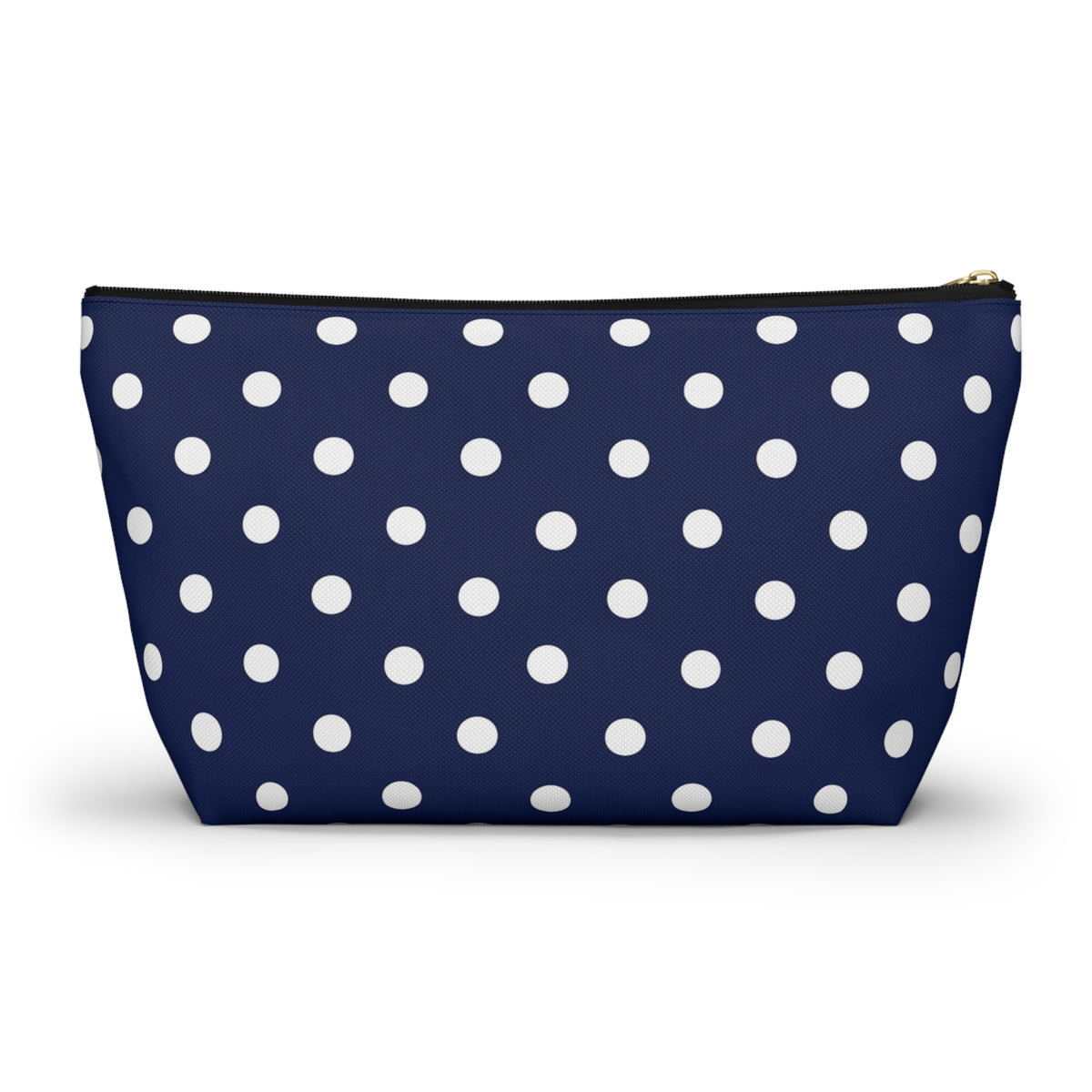Navy White Polka Dot Accessory Pouch | Makeup Bag