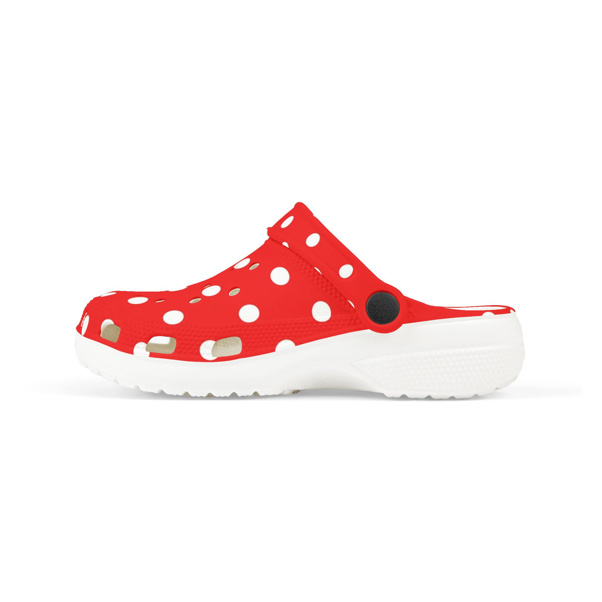 Kids Red & White Polka Dot EVA Foam Clogs