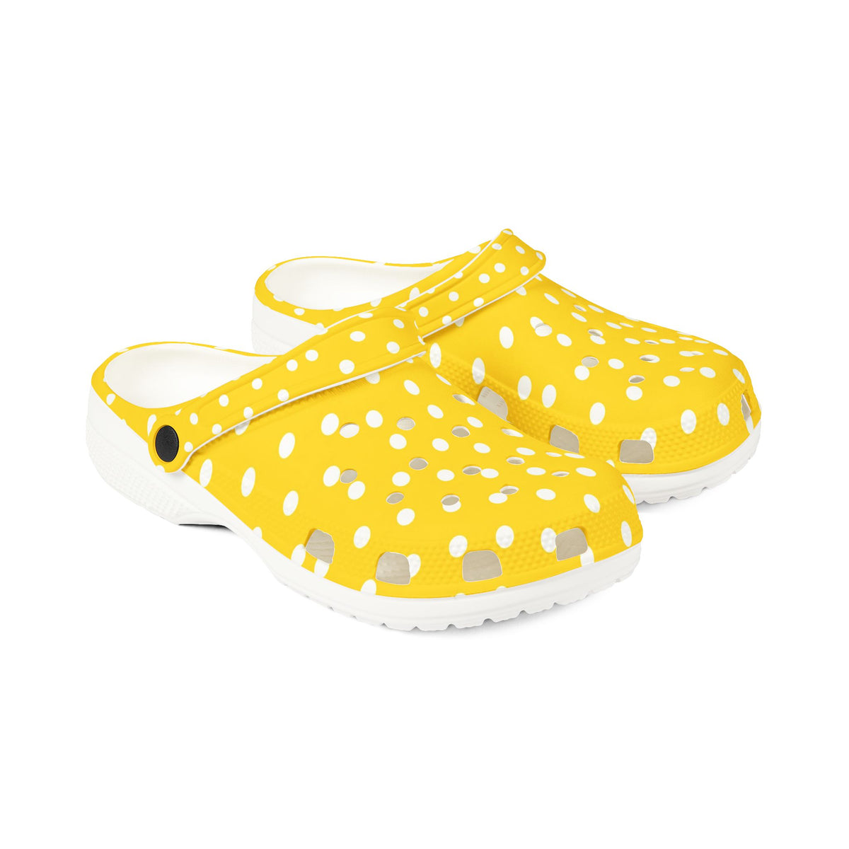 Yellow Polka Dot EVA Foam Clogs