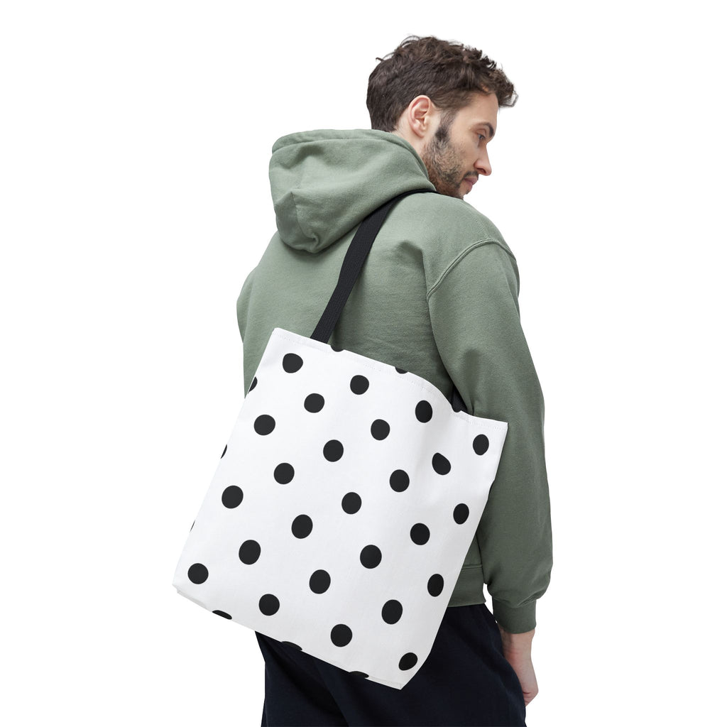 Black Polka Dot Tote Bag | All-Over Print