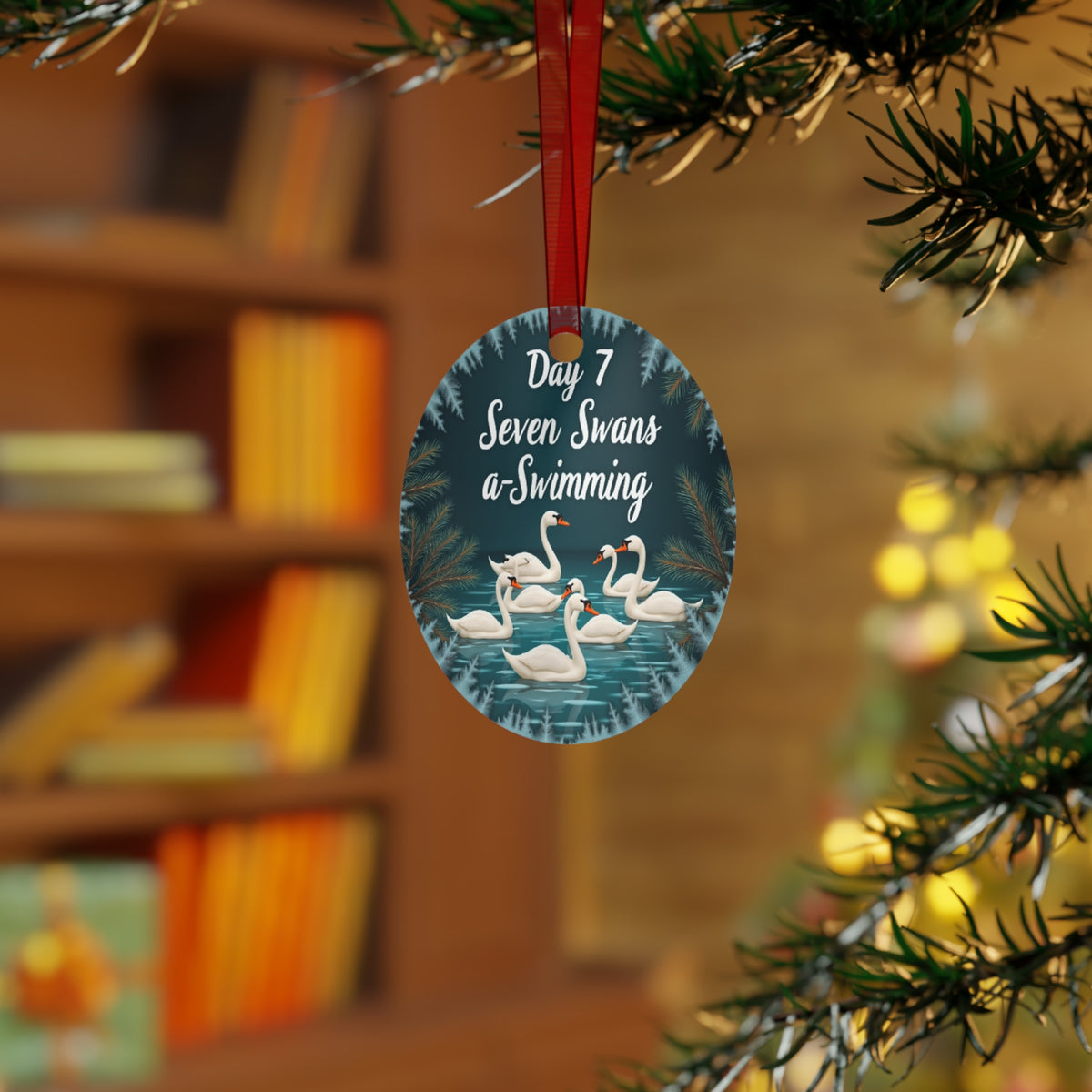 Metal Ornaments, Seven Swans a-Swimming Christmas Decor, Holiday Ornaments, Hanging Decorations, Festive Baubles, Unique Gift Idea