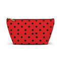 Red Black Polka Dot Accessory Pouch