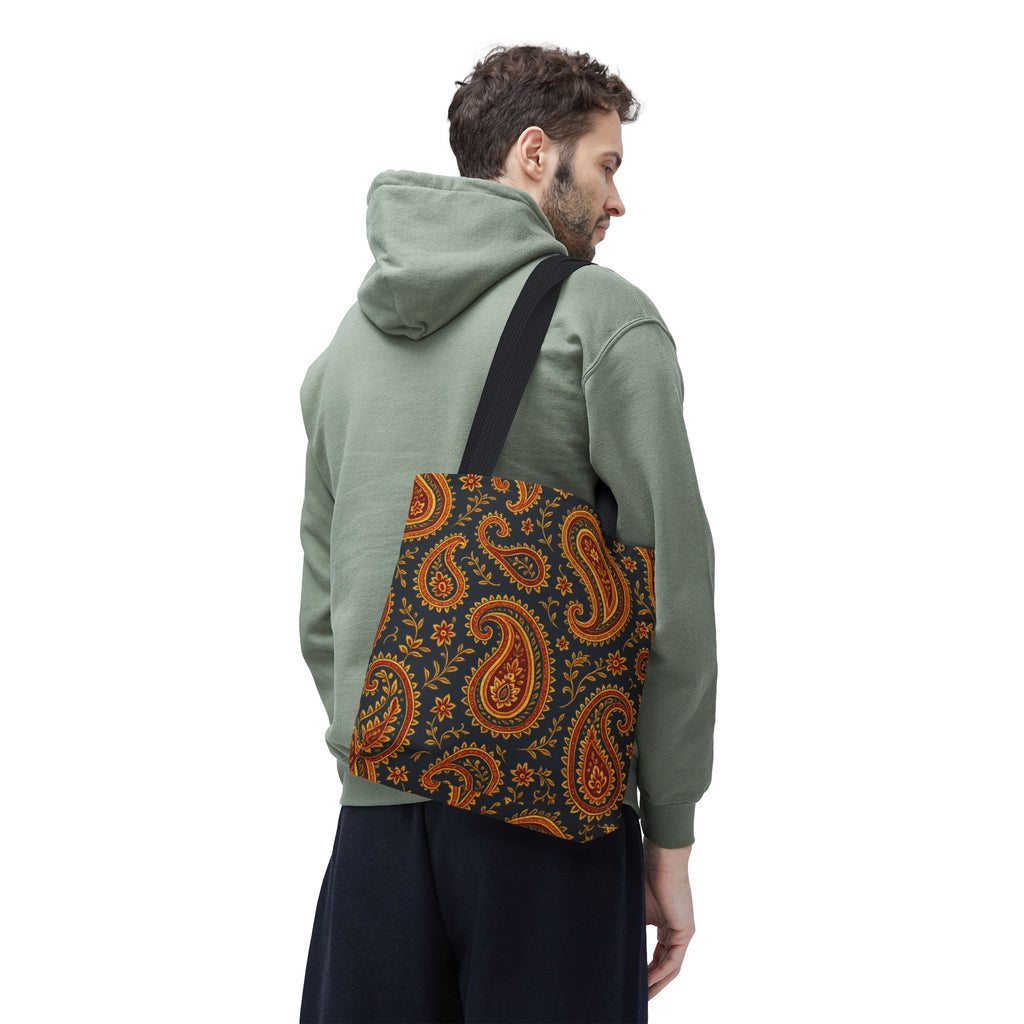 Autumn Paisley Pattern Tote Bag | All-Over Print