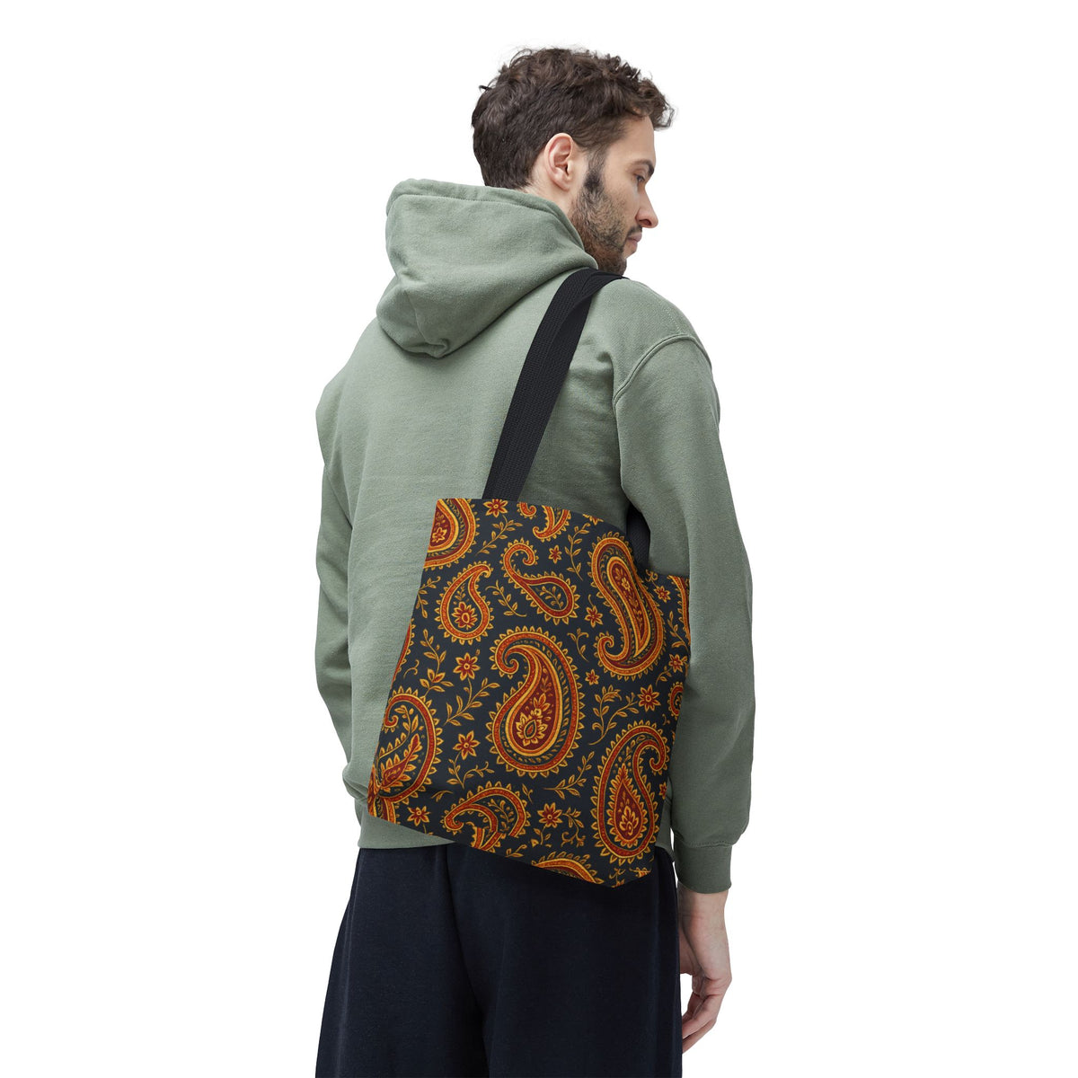 Autumn Paisley Pattern Tote Bag | All-Over Print