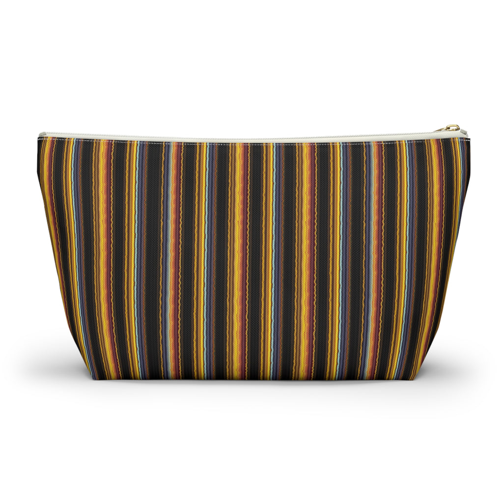 Autumn Stripe Accessory Pouch | T-Bottom Makeup Bag