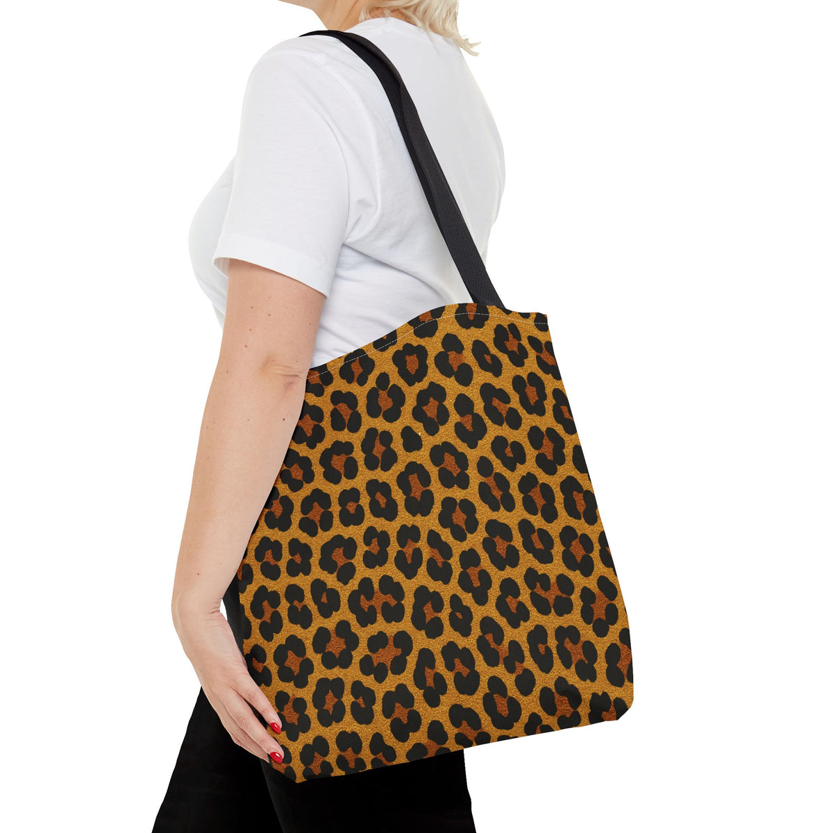 Leopard Print Tote Bag | All Over Print Animal Pattern, Reusable Shopping Bag