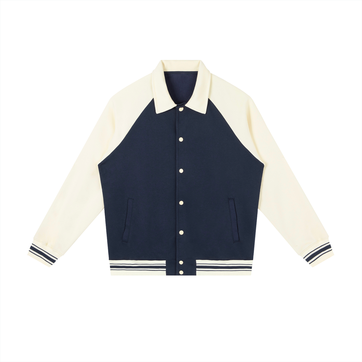Dragon and Tiger Mythic Clash Contrast Raglan Sleeve Baseball Jacket