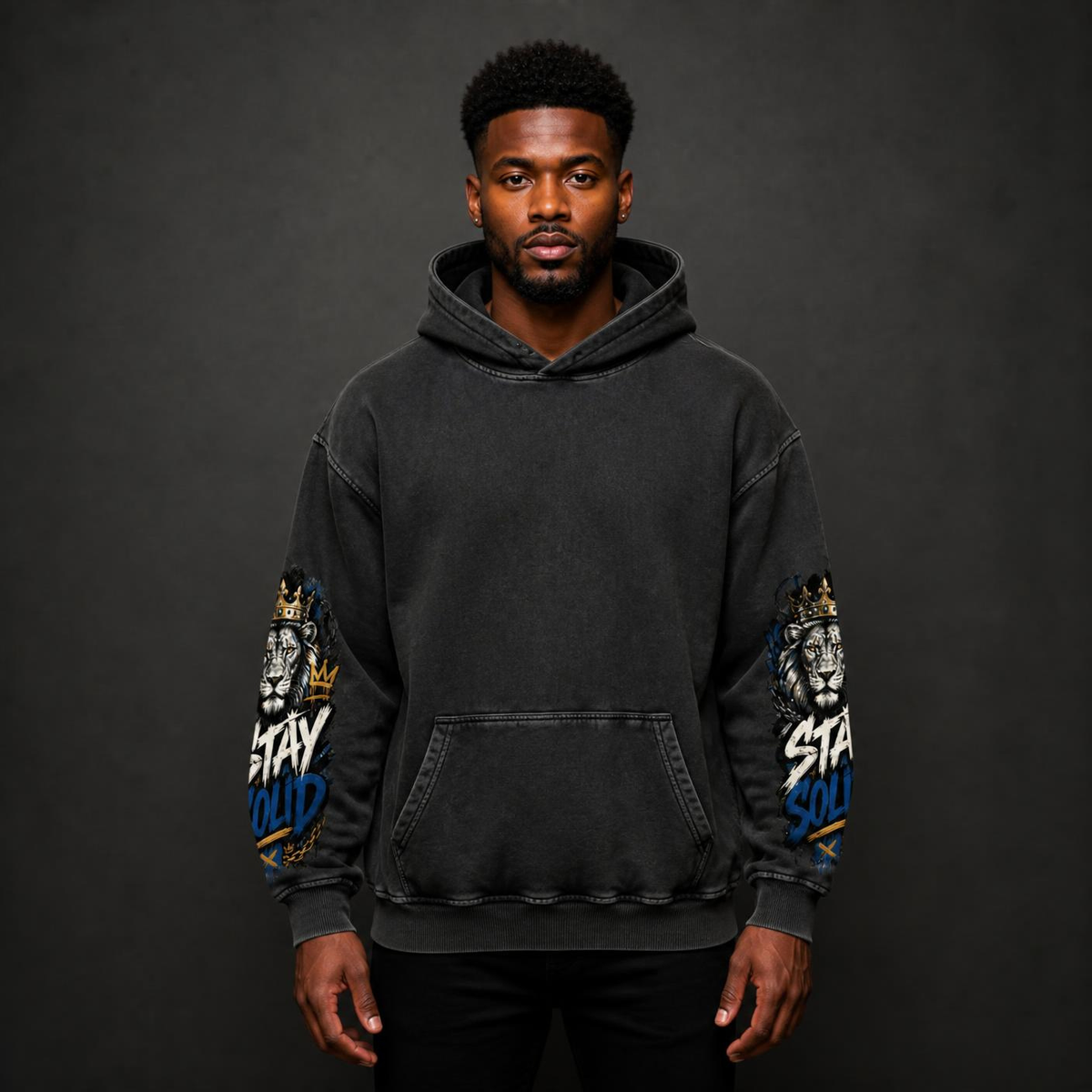 Build Different Snow Washed Loose Cotton Hoodie