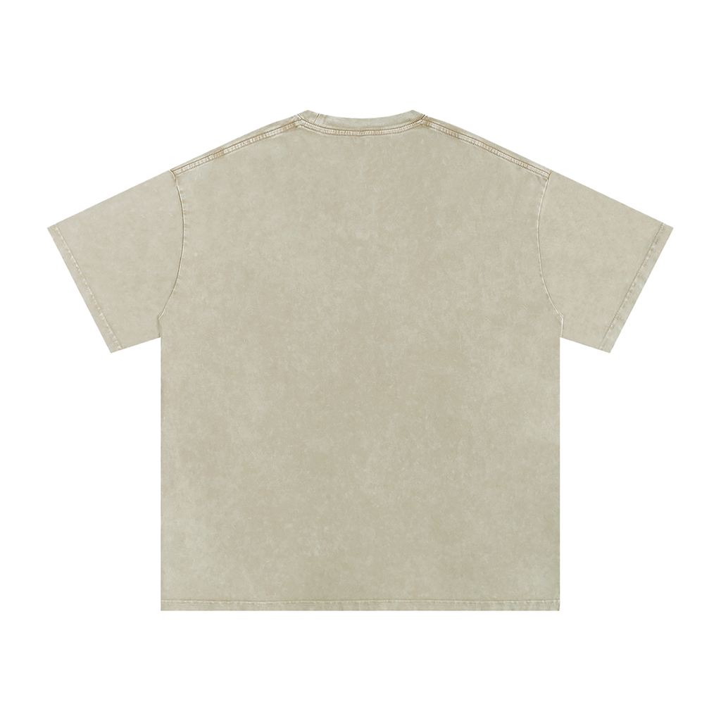 Time Reveals Everything - Snow Washed Oversized Cotton Graphic T-Shirt