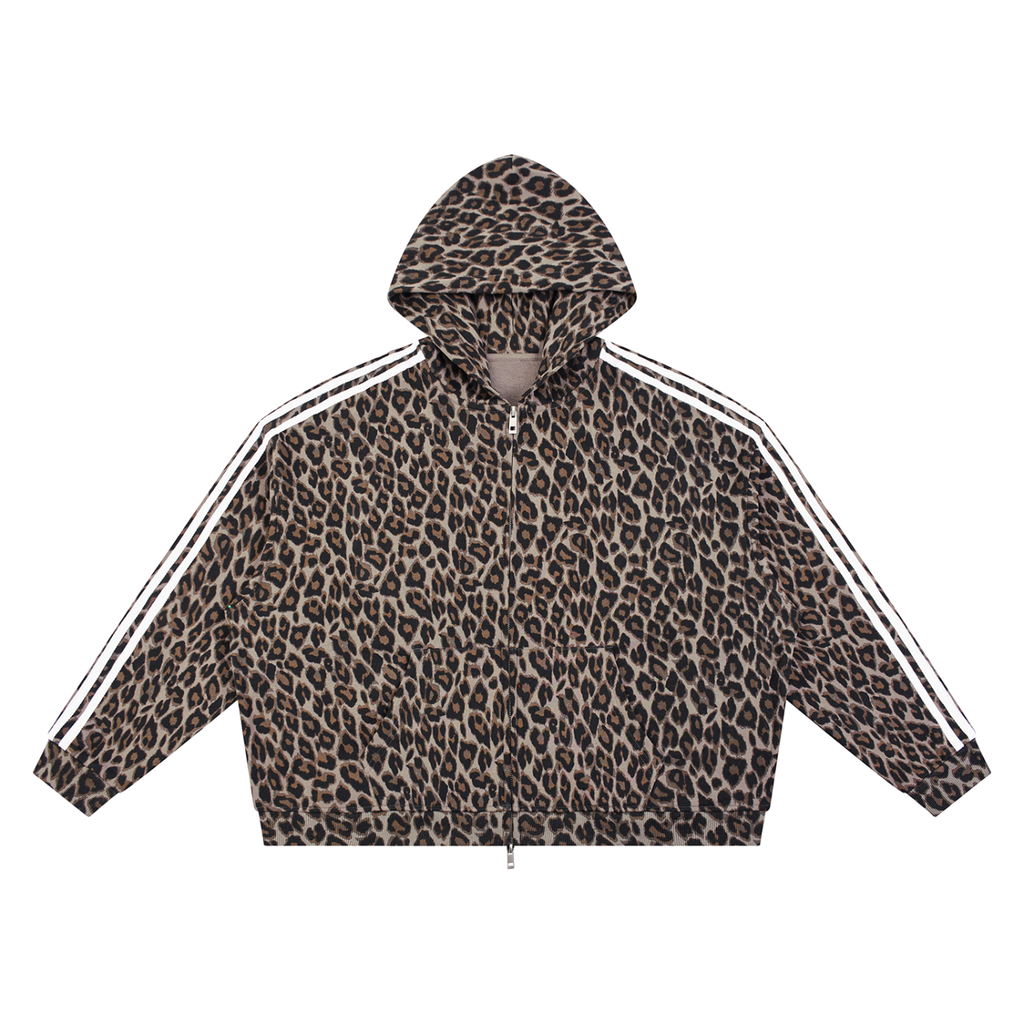Leopard Full Zip Hoodie