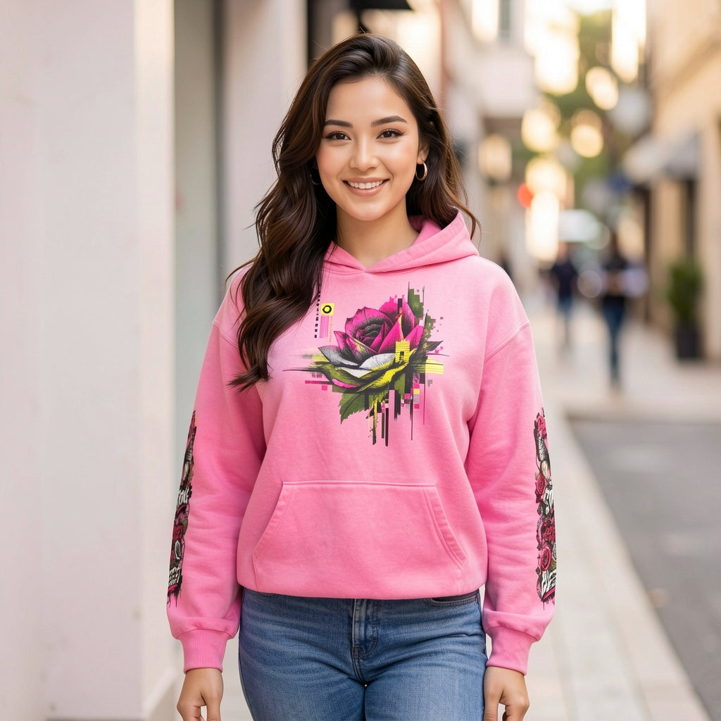Women’s Digital Bloom Heavyweight Sunfade Oversized Hoodie
