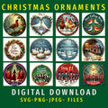 12 Days of Christmas Ornaments | SVG PNG JPG Designs (Digital Download)