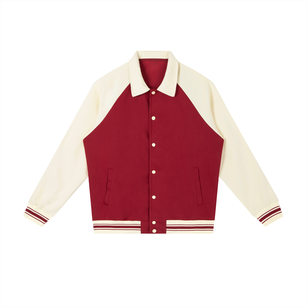 Dragon and Tiger Mythic Clash Contrast Raglan Sleeve Baseball Jacket