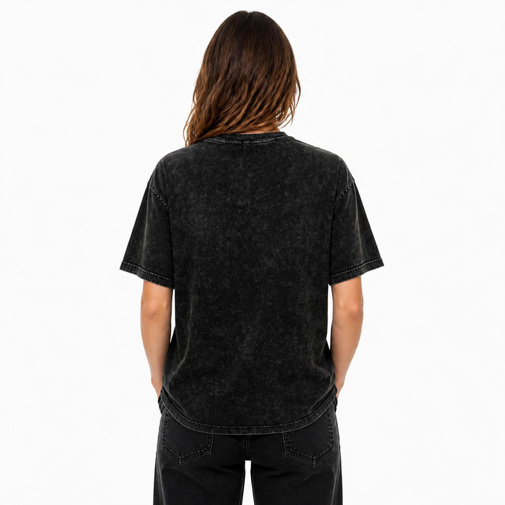 Dragon & Tiger Clash Snow Washed Oversized Cotton T-Shirt