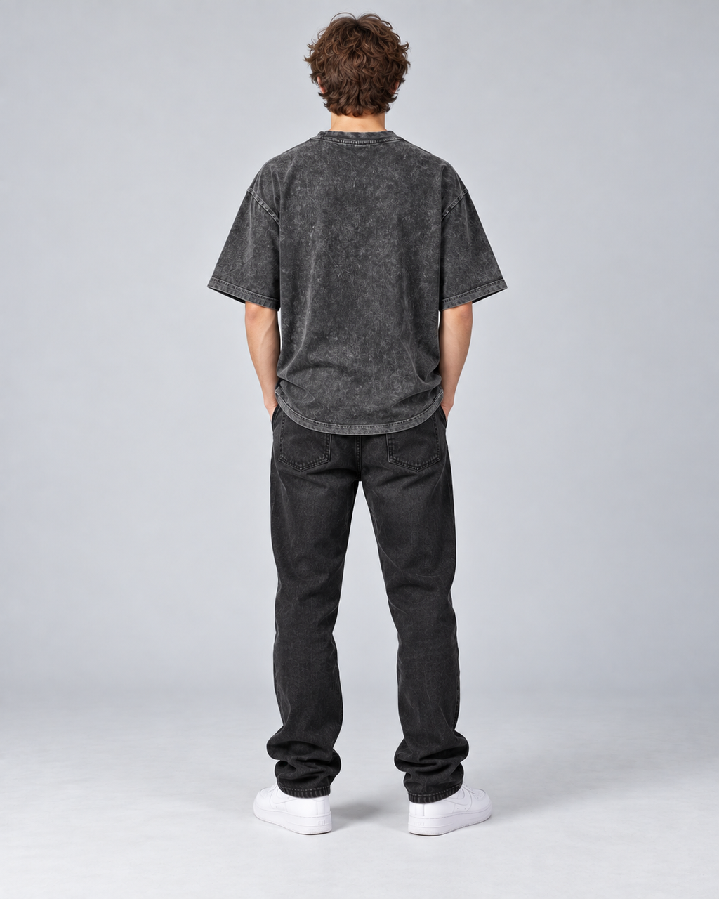 Kids & Teens Dragon and Tiger Mythic Clash – Snow Wash Raw-Hem Boxy T-Shirt
