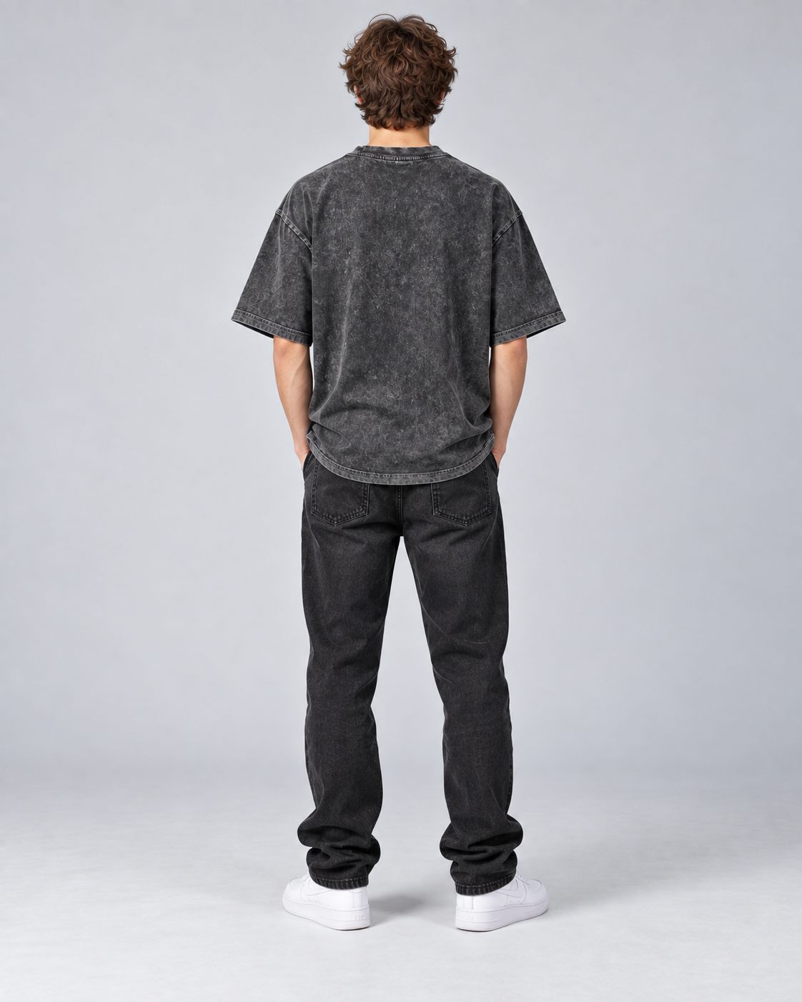 Kids & Teens Dragon and Tiger Mythic Clash – Snow Wash Raw-Hem Boxy T-Shirt