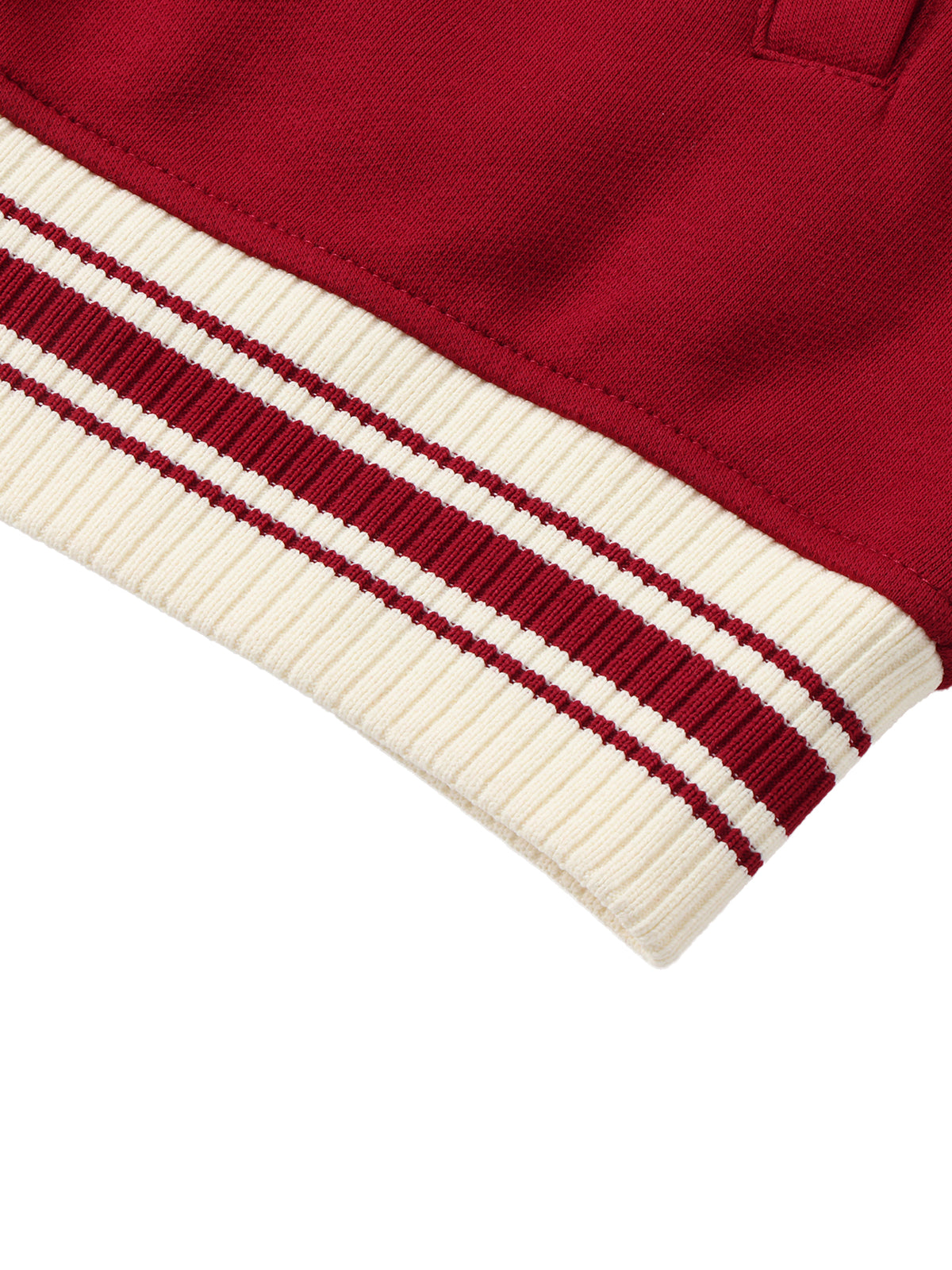 Dragon and Tiger Mythic Clash Contrast Raglan Sleeve Baseball Jacket