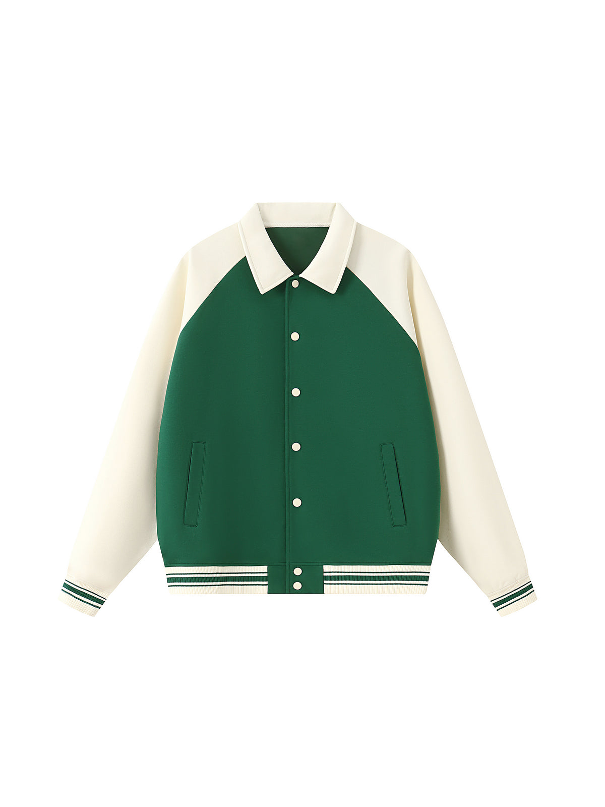 Dragon and Tiger Mythic Clash Contrast Raglan Sleeve Baseball Jacket