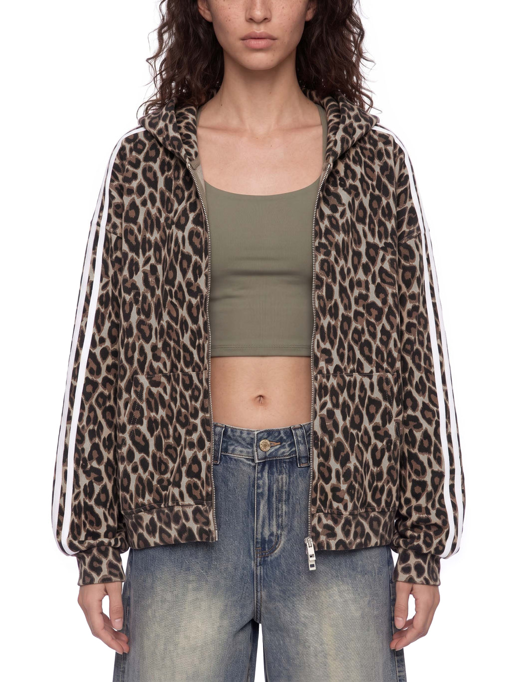 Leopard Full Zip Hoodie